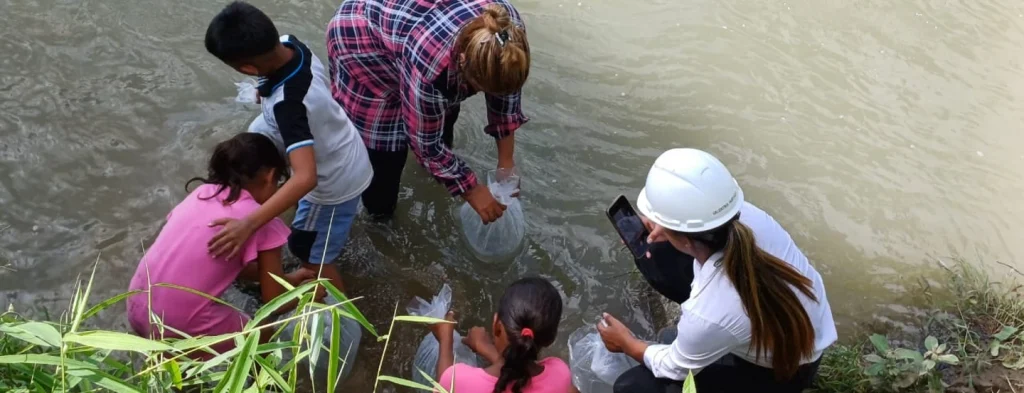 Bioplanta S. A. realiza repoblación piscícola en el río Guapá del Urabá antioqueño