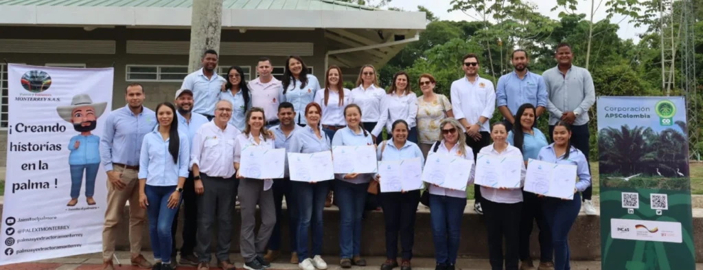 Palmas y Extractora Monterrey S.A. y cinco de sus agricultores aliados fueron certificados por APSColombia e ICONTEC