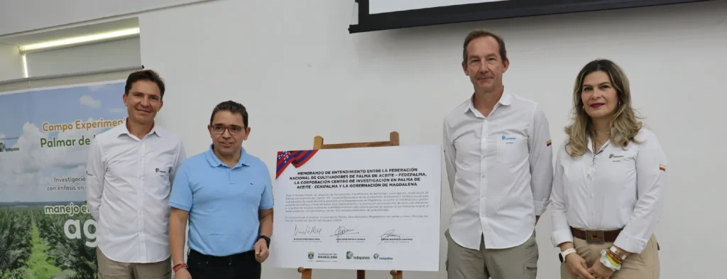 Fedepalma, Cenipalma y la Gobernación del Magdalena firman memorando de entendimiento